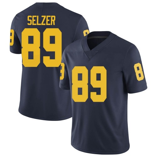Carter Selzer Michigan Wolverines Men's NCAA #89 Navy Limited Brand Jordan College Stitched Football Jersey VOE3754UK